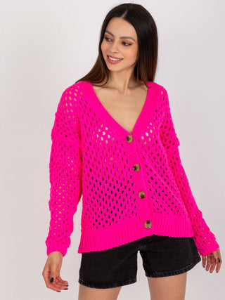Sweter-BA-SW-9009.26P-fluo różowy