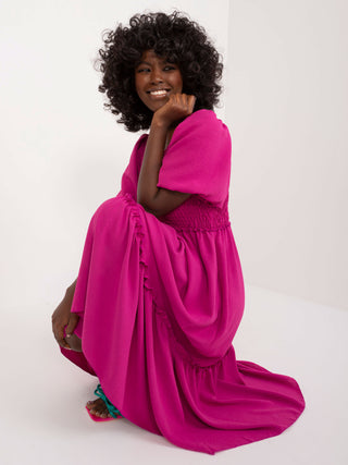 Sukienka-DHJ-SK-8933.99-fuksjowy