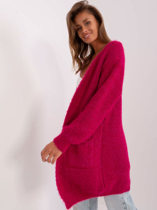 Kardigan-DHJ-SW-1009.09P-fuksjowy