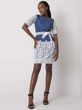 Sukienka-LK-SK-506836-1.74P-biało-granatowy