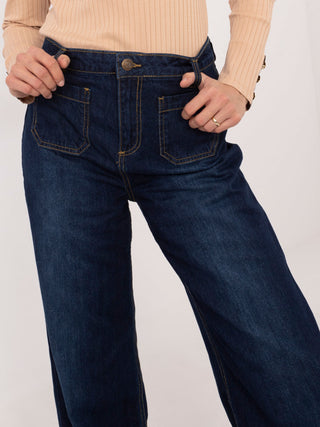 Spodnie jeans-D80016BD62456D283-granatowy