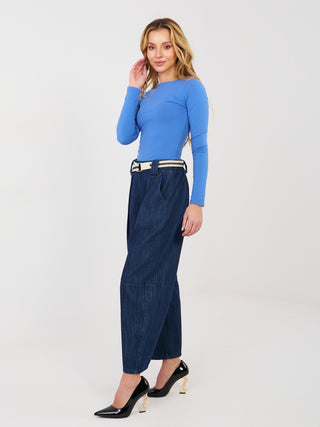 Spodnie jeans-IT-SP-FL9929.17P-granatowy