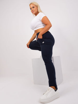 Spodnie dresowe-RV-DR-8930.62-granatowy