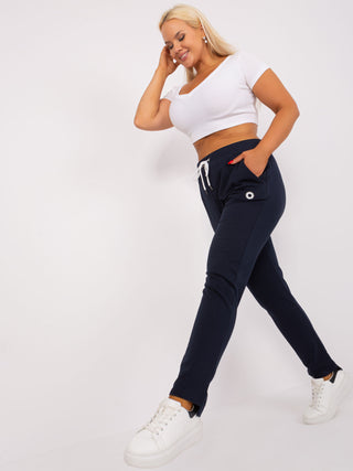 Spodnie dresowe-RV-DR-8930.62-granatowy