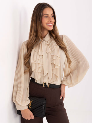 Koszula-MI-KS-A2818.09-jasny beżowy