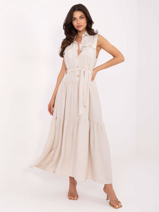 Sukienka-MI-SK-A5032.70P-jasny beżowy