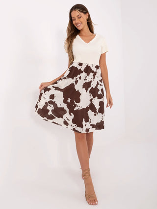 Sukienka-DHJ-SK-253701.80-jasny beżowy