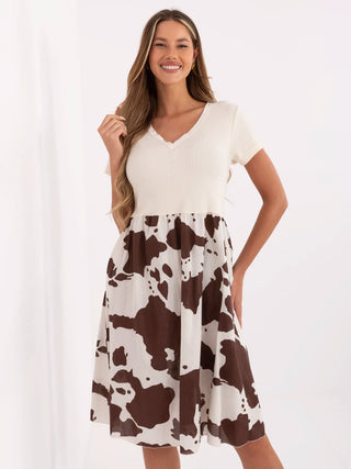 Sukienka-DHJ-SK-253701.80-jasny beżowy