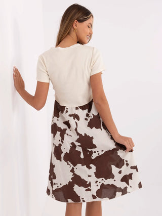 Sukienka-DHJ-SK-253701.80-jasny beżowy