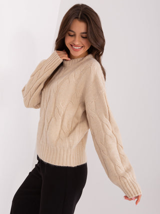 Sweter-AT-SW-0146.10P-jasny beżowy
