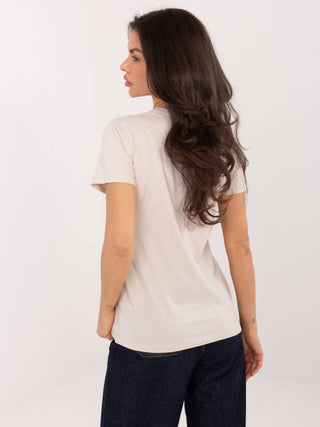 T-shirt-D12048M02556K-jasny beżowy