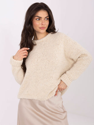 Sweter-MI-SW-WK32601.19-jasny beżowy