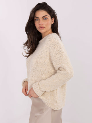 Sweter-MI-SW-WK32601.19-jasny beżowy