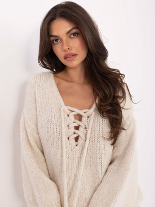 Sweter-MI-SW-0919.18-jasny beżowy