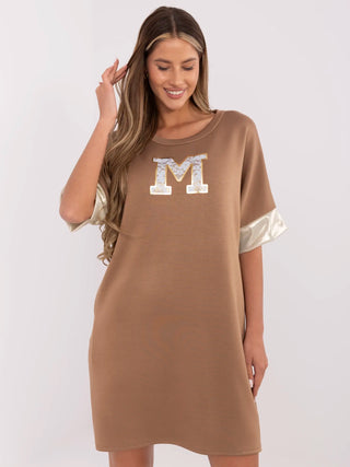 Sukienka-MI-SK-A6192.52-jasny brązowy