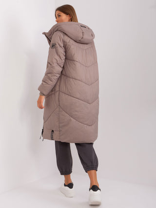 Płaszcz-D50045X44526A2-jasny brązowy