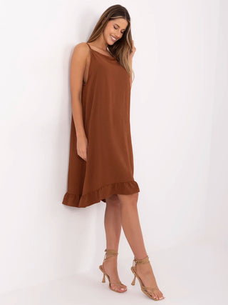 Sukienka-FA-SK-7086.08P-jasny brązowy