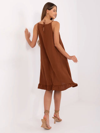 Sukienka-FA-SK-7086.08P-jasny brązowy