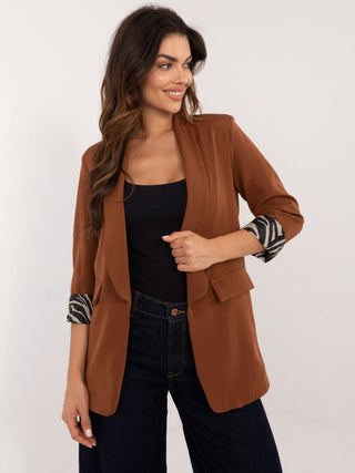 Marynarka-DHJ-MA-18657.94-jasny brązowy