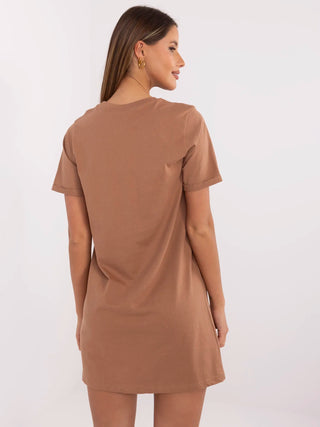 Sukienka-D12063M02382C-jasny brązowy