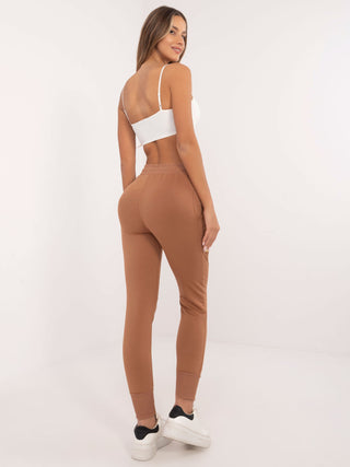 Spodnie dresowe-CLM-DR-0128.05P-jasny brązowy