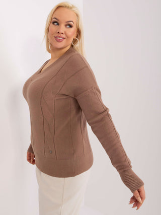 Sweter-PM-SW-PM688.64-jasny brązowy