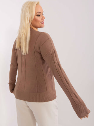 Sweter-PM-SW-PM688.64-jasny brązowy