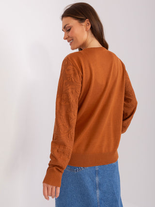 Sweter-AT-SW-2231A.00P-jasny brązowy