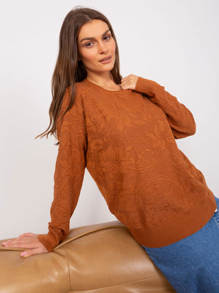 Sweter-AT-SW-2231A.00P-jasny brązowy
