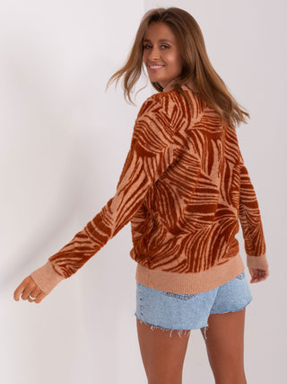 Sweter-AT-SW-2357.96-jasny brązowy