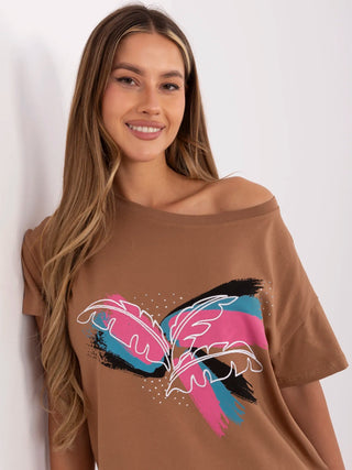 T-shirt-CLM-TS-1019.79-jasny brązowy