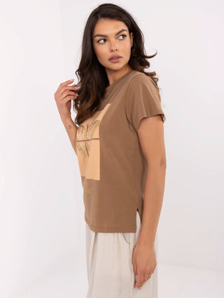 T-shirt-CLM-TS-1704.85-jasny brązowy