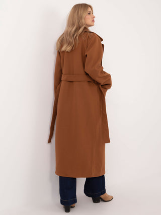 Płaszcz-LK-PL-509786.99-jasny brązowy