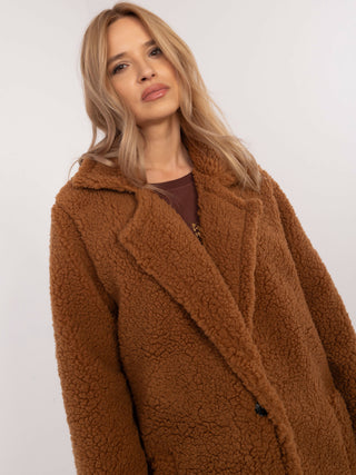 Płaszcz-DHJ-PL-19991.86-jasny brązowy