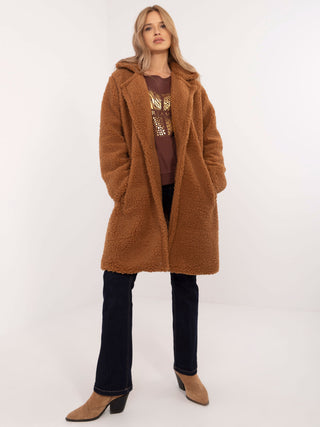 Płaszcz-DHJ-PL-19991.86-jasny brązowy