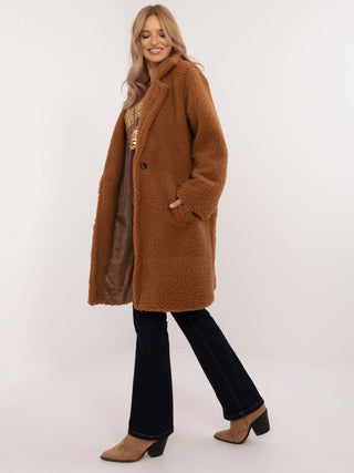 Płaszcz-DHJ-PL-19991.86-jasny brązowy