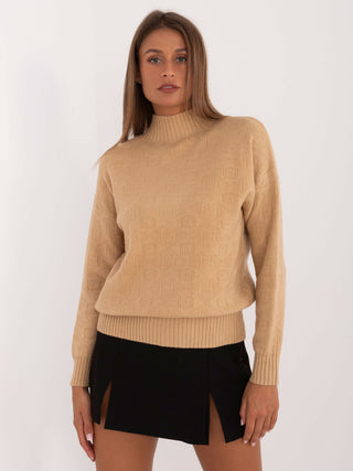 Sweter-AT-SW-2339.54-jasny camelowy