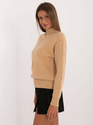 Sweter-AT-SW-2339.54-jasny camelowy