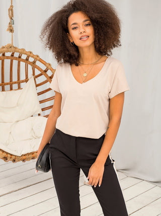 T-shirt-RV-TS-4832.01P-beżowy