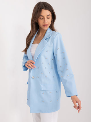 Marynarka-DHJ-MA-18251.42-jasny niebieski