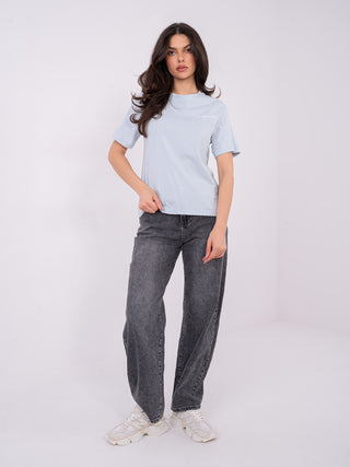 T-shirt-D12022M02853A-jasny niebieski