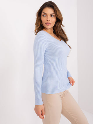 Sweter-PM-SW-WJ92927A.31-jasny niebieski