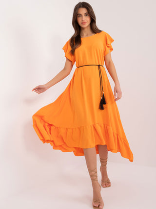 Sukienka-MI-SK-59101.31-jasny pomarańczowy