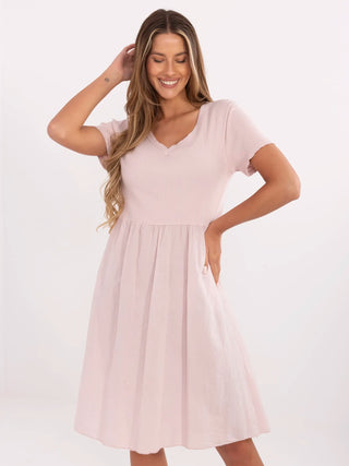 Sukienka-DHJ-SK-25370.85-jasny różowy