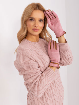 Rękawiczki-AT-RK-238601.25P-jasny różowy