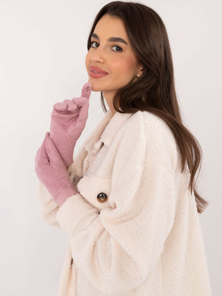 Rękawiczki-AT-RK-23905.03X-jasny różowy