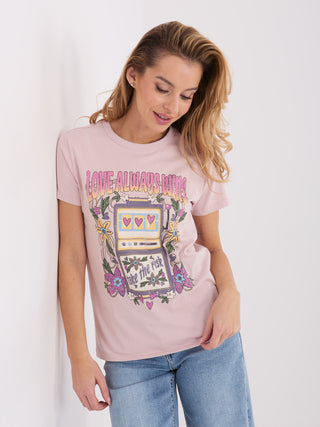 T-shirt-D12048M02556K-jasny różowy