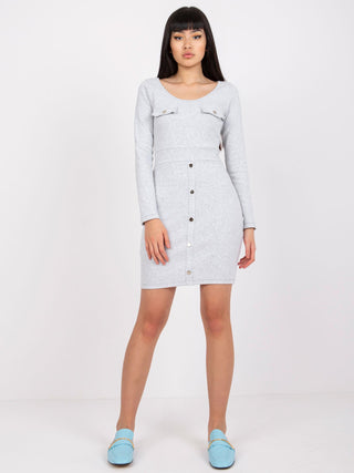 Sukienka-RV-SK-7437.67-jasny szary