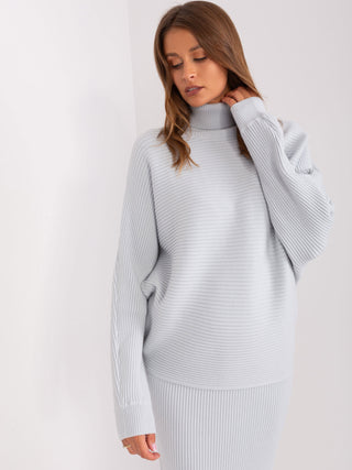 Sweter-AT-SW-2346.00P-jasny szary