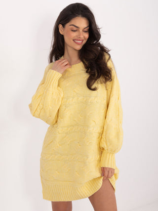 Sweter-AT-SW-2367.76P-jasny żółty